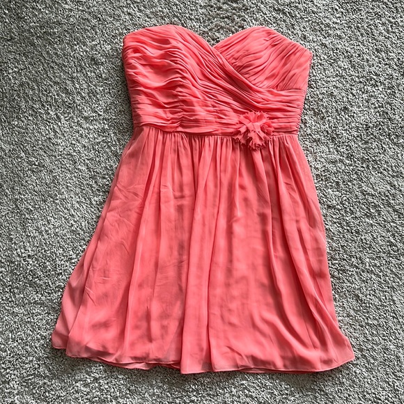 After Six Dresses & Skirts - 🎉🎉HP🎉🎉After six coral strapless chiffon dress. Size 10.